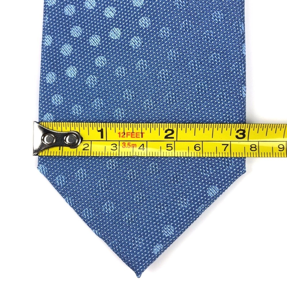 Vince Camuto Tie Men's Silk Blue Polka Dot Classic Elegant Dressy Necktie 3 x 57 - Picture 6 of 7